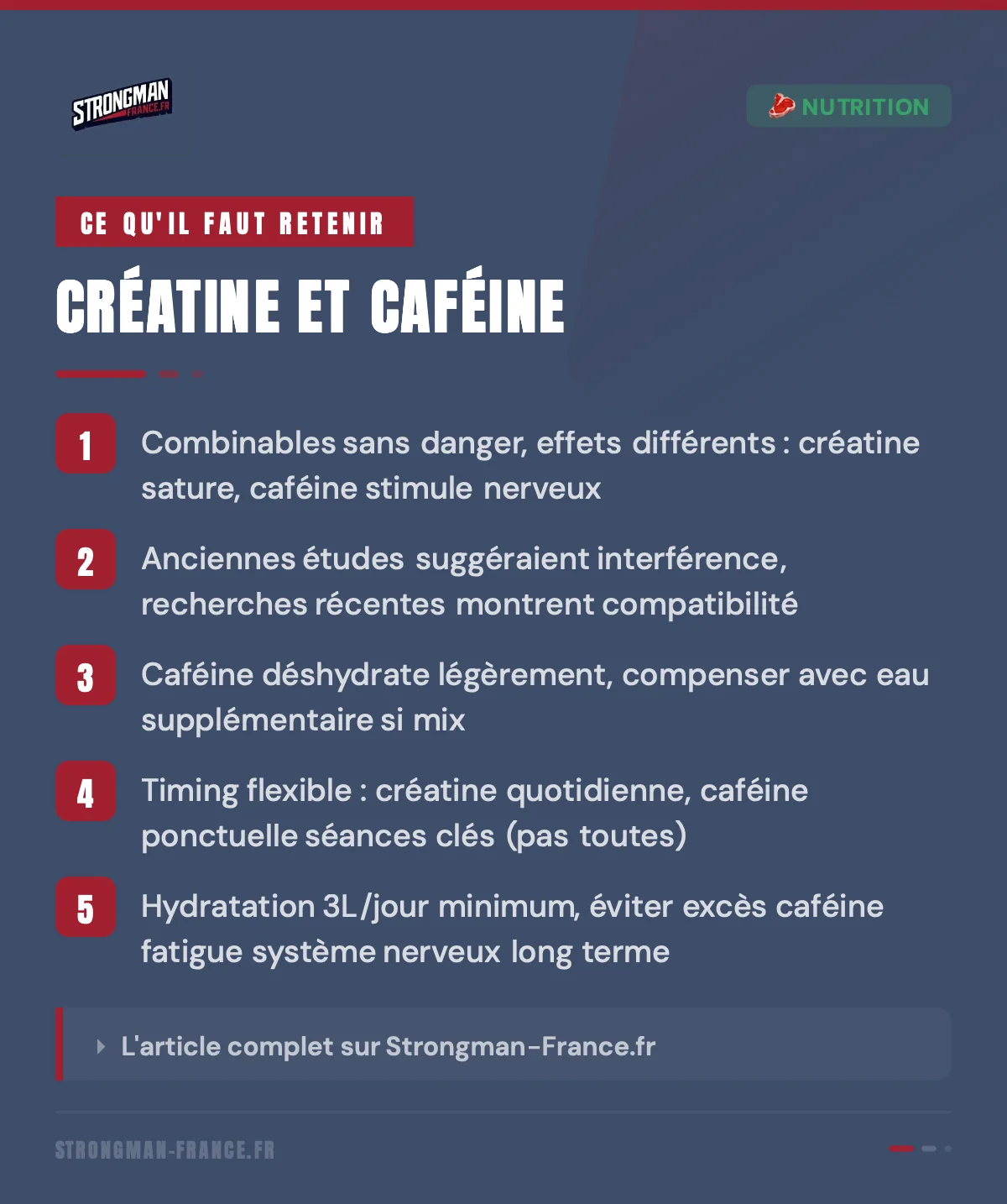 infographie pour savoir si la caféine et la créatine sont un bon mélange.